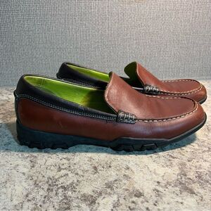 Cole Haan Waterproof 2 Tone Brown Leather Waterproof Loafers Womens Size 7